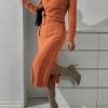 Women’S Sexy V-Neck Sweater Dress – Long Sleeve Solid Color Slim Fit Dress for Fall Winter, Chic Office to Party Wear, Durable & Easy Care, Casual Chic Outfit, Elegant Silhouette, Comfortable Wear